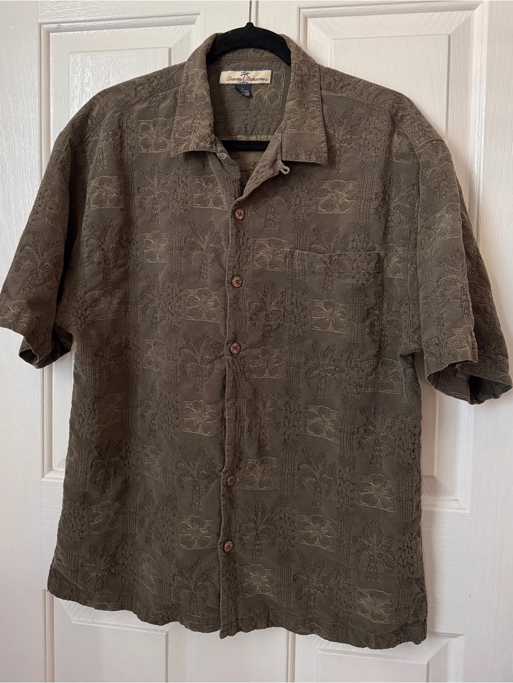 Tommy Bahama 100% Silk Tropical Shirt Men’s L